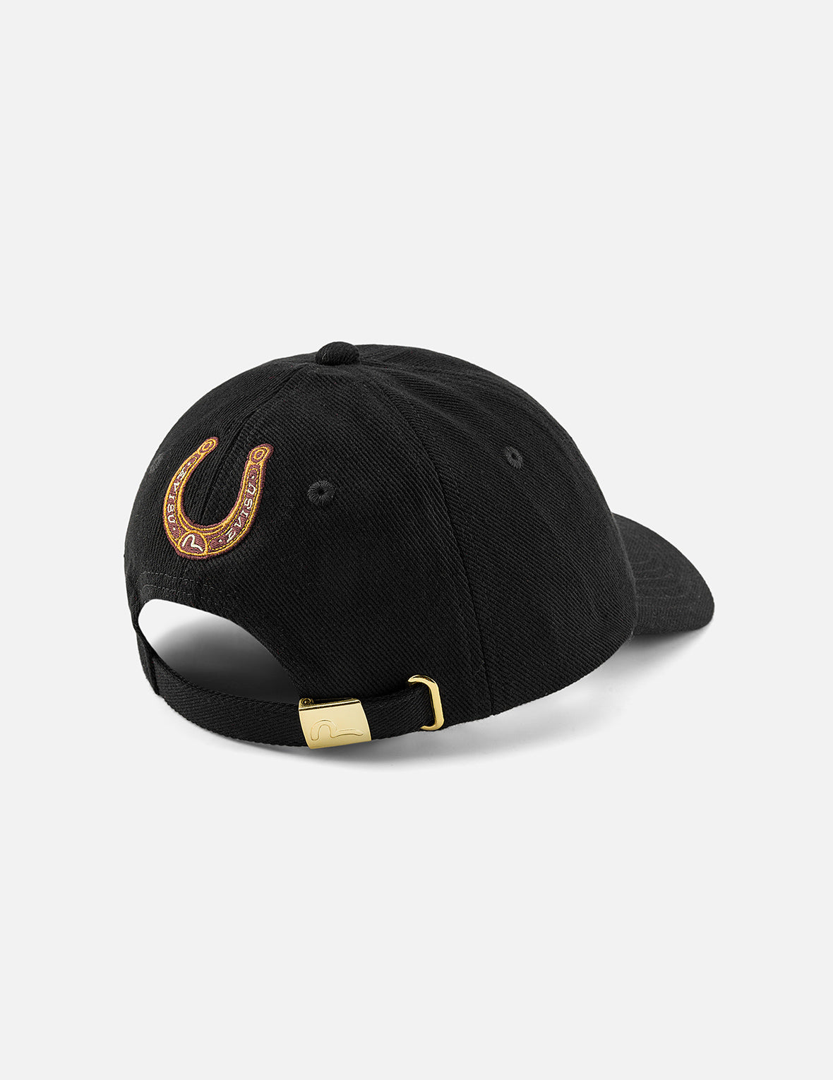 EVISU 标识刺绣棒球帽 - 黑